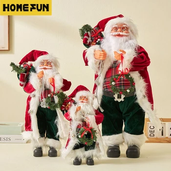 60 см Кукла Санта-Клауса Рождественские украшения 2023 Рождественские украшения Санта-Клаус Decortaion Рождественские принадлежности на Новый год