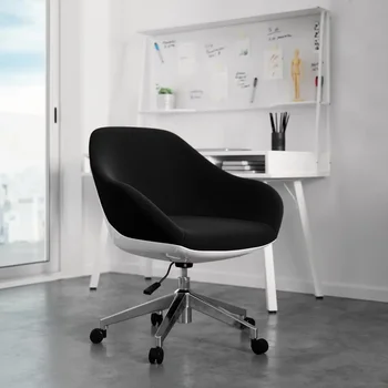 Регулируемая высота офисного стула Мягкий рабочий стул для домашнего офиса Черная мебель без груза