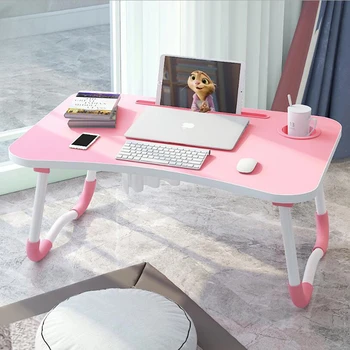 Складной стол для ноутбука с отверстием для ноутбука Портативный стол для ноутбука Диван для учебы Прикроватный столик escritorio